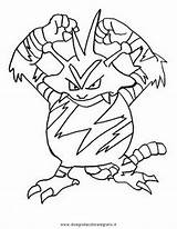 Electabuzz Coloring Pages Pokemon Template Dance Together Let sketch template