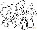 Coloring Carolers Singing Pages Little Printable Carol Sing Singers Children Christmas Clipart Drawing People Color Jingle Colorings sketch template