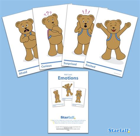 starfalls emotions cards feature  favorite bear backpack bear emotions cards