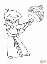 Bheem Chota Chhota Coloring Pages Krishna Curse Printable Drawing Print Book Color Comments sketch template