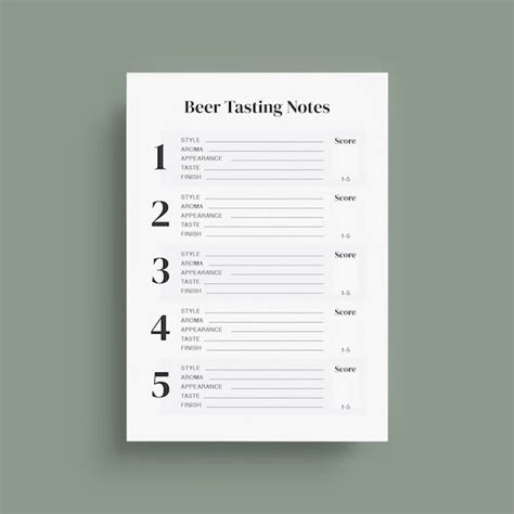 printable beer tasting score cards beer tasting party etsy