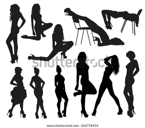 sexy silhouettes stock vector royalty free 266758454