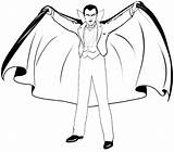 Coloring Pages Dracula Halloween Scary Comments sketch template