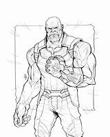 Thanos Superpower Coloringpagesonly Glove sketch template