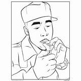 Tupac Gangsta Xcolorings sketch template