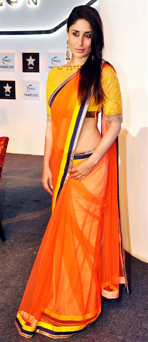 kareena kapoor sizzles  sexy saree indiatimescom