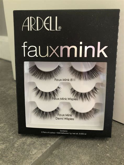 ardell faux mink lashes   pairs duo adhesive wispies demi