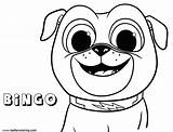 Bingo Puppy Coloring Dog Pals Pages Printable Color Kids Adults sketch template