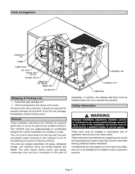 lennox package unitsboth units combined manual