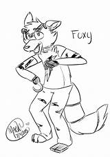 Foxy Fnaf Fox sketch template