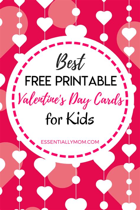 printable kids valentines day card printableecom