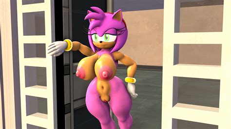 Rule 34 2017 3d Amy Rose Anthro Areola Big Breasts Breasts Erect