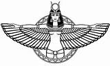 Isis Cleopatra Winged Tatouage sketch template