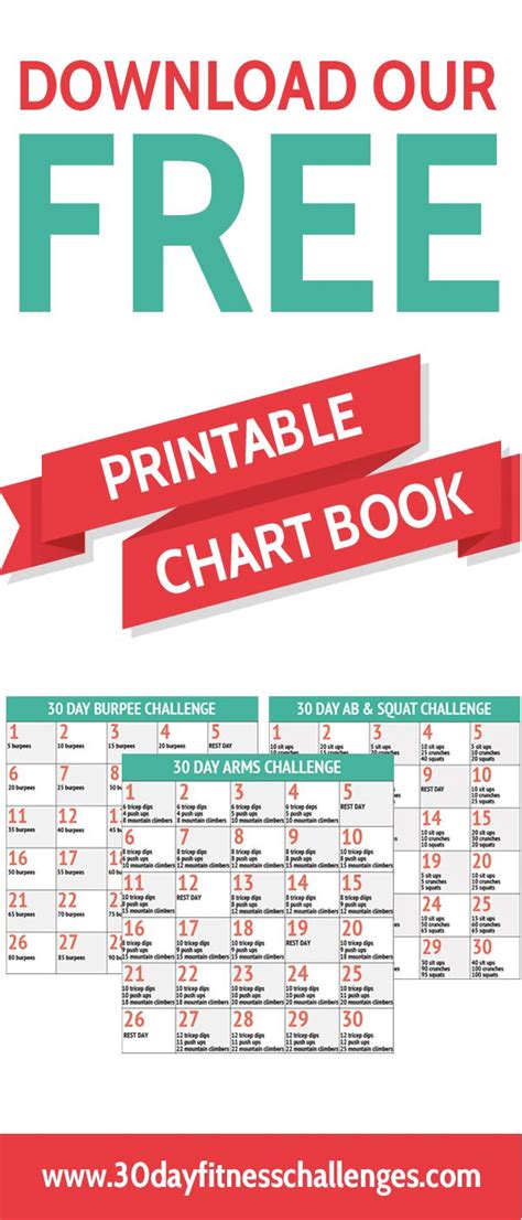 Free Printable 30 Day Fitness Challenge Chart Booklet I