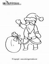 Coloring Pages Santa Claus Christmas Holiday Printable Symbols Thank Please Color sketch template