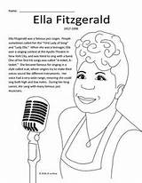 History Ella Fitzgerald Month Coloring Kids Search Chisholm Shirley Projects Word Activities Bessie Doodles Ave Jazz Coleman sketch template