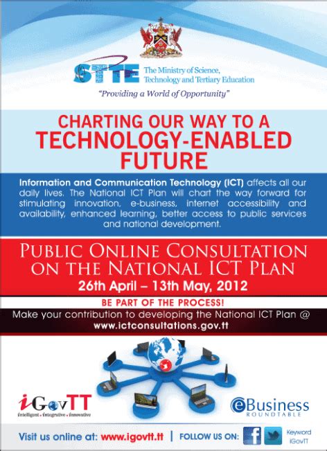 smarttt national ict plan  trinidad  tobago computer society