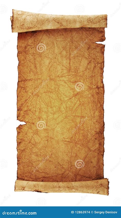 scroll   parchment stock photo image  crumpled