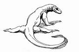 Komodo Dragon Coloring Drawing Pages Lizard Getdrawings Designlooter 397px 04kb King sketch template