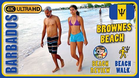 🔱 Brownes Beach Barbados 🇧🇧 😎cool Beach🏖️ 4k Walking Tour Beach