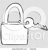 Padlock Outlined Key Illustration Royalty Clipart Vector Djart sketch template