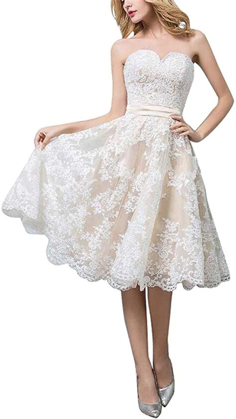 newdeve light champagne lace strapless homecoming dresses knee length swing ba   lace