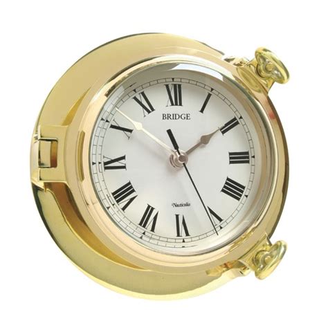 brass bridge clock cm  nauticalia  marine traditionalists