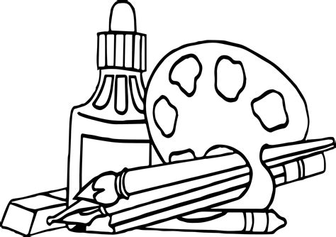 art supplies coloring pages    clipartmag