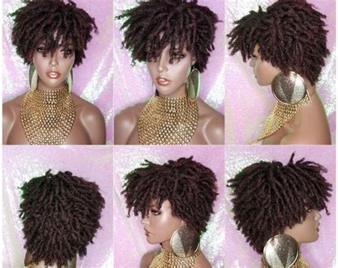 Wig Afrocentric Short Kinky Curly Coil Coily Twist Dread Lock Etsy