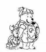 Winnie Pooh Coloring Pages Halloween Getcolorings Color sketch template