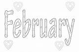 Coloring Pages February Months Printable Year Month December sketch template