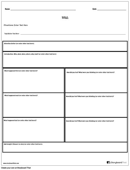 personal narrative essay outline worksheets