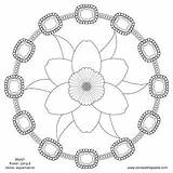 Mandala Birthstone sketch template