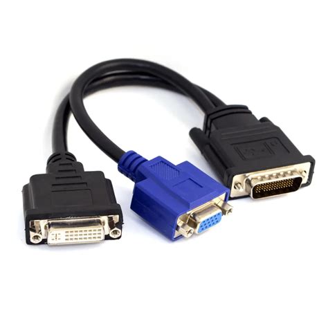 dms  pin male  dvi vga female dual monitor extension cable adapter  lhf graphics card dms