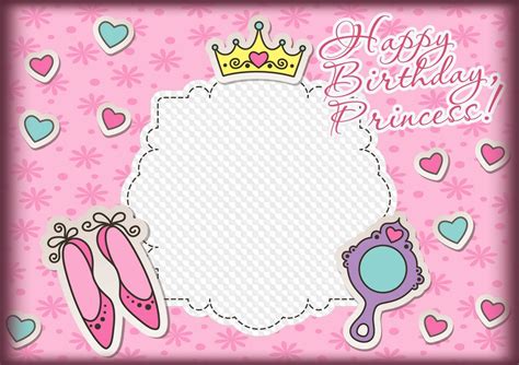 Happy Birthday Photo Frame For Girl Psd Png
