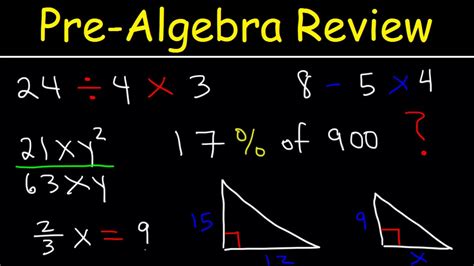 pre algebra basic introduction youtube