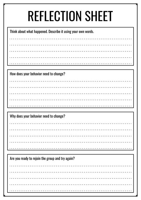 images  printable worksheets  reflections student