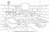 Bathroom Coloring Pages Color Kids Printable Bedroom Sheet Preschool Print Colouring Toilet Bath Worksheets Drawing Activities Houses House Colors Drawings sketch template