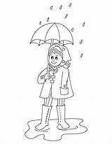 Coloring Pages Dress Rainy Worksheets Season Summer Kids Spring Preschool Worksheeto Printable Via Kindergarten sketch template