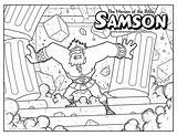 Samson Coloringpages Vbs Gideon sketch template
