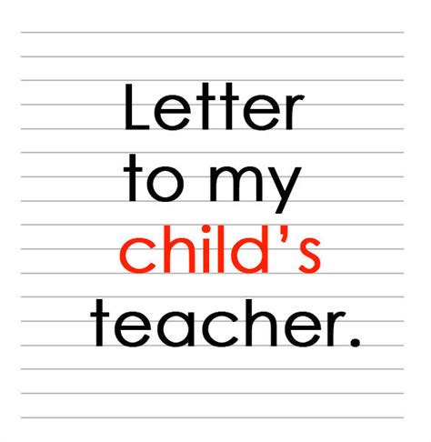 letter   childs teacher izzaroo