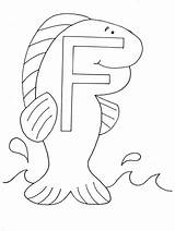 Coloring Pages Letter Book Fish Alphabet Lower Case sketch template