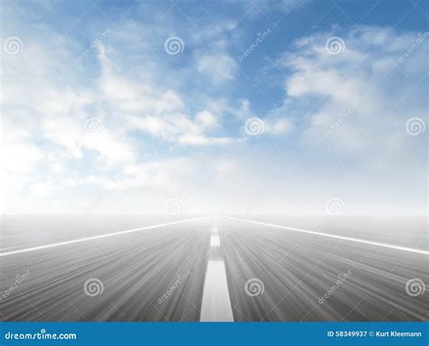fast road stock image image  blue desert clouds