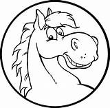 Horse Coloring Pages Cartoon Face Clip Clipart Head Stallion Faces Kids Proud Smiley Drawing Emotions Wecoloringpage Yahoo Search Cliparts Printable sketch template