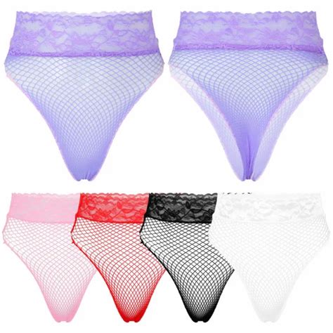 women sheer panties thong ultra thin mesh underwear see through
