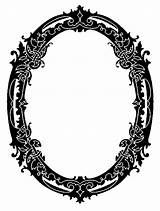 Frame Filigree Clipart Oval Cliparts Library Transparent Vintage sketch template