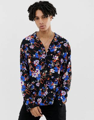 collusion oversized floral shirt asos