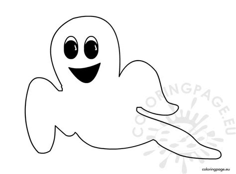halloween ghost template coloring page