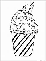 Coloring Pages Cocktail Milk Pancake Color Printable Sheets Desserts Housework Kids Print Drawing Online sketch template