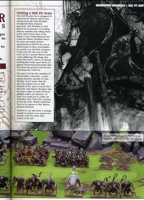 warhammer fantasy battles  edition charactersspecial rules hellpit